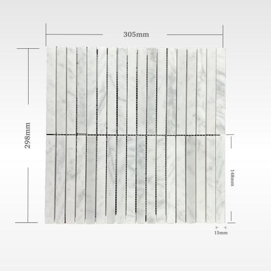 Carrara Mosaic kitKat Mosaics Soft Matt